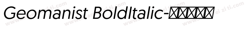 Geomanist BoldItalic字体转换